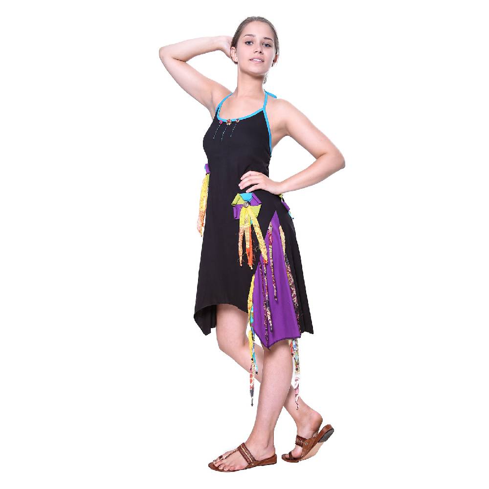 Kunst Und Magie Kunst und Magie Freches Minikleid Longshirt Tunika Hippie Boho Trägerkleid Rabatt