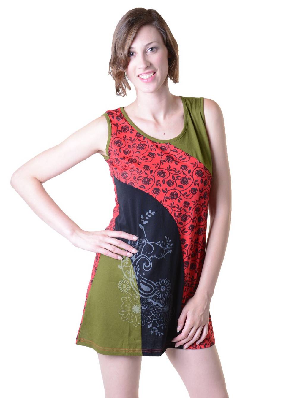 Kunst Und Magie Einzigartige Patchwork Longshirt Tunika Hippie Jubiläumsangebot