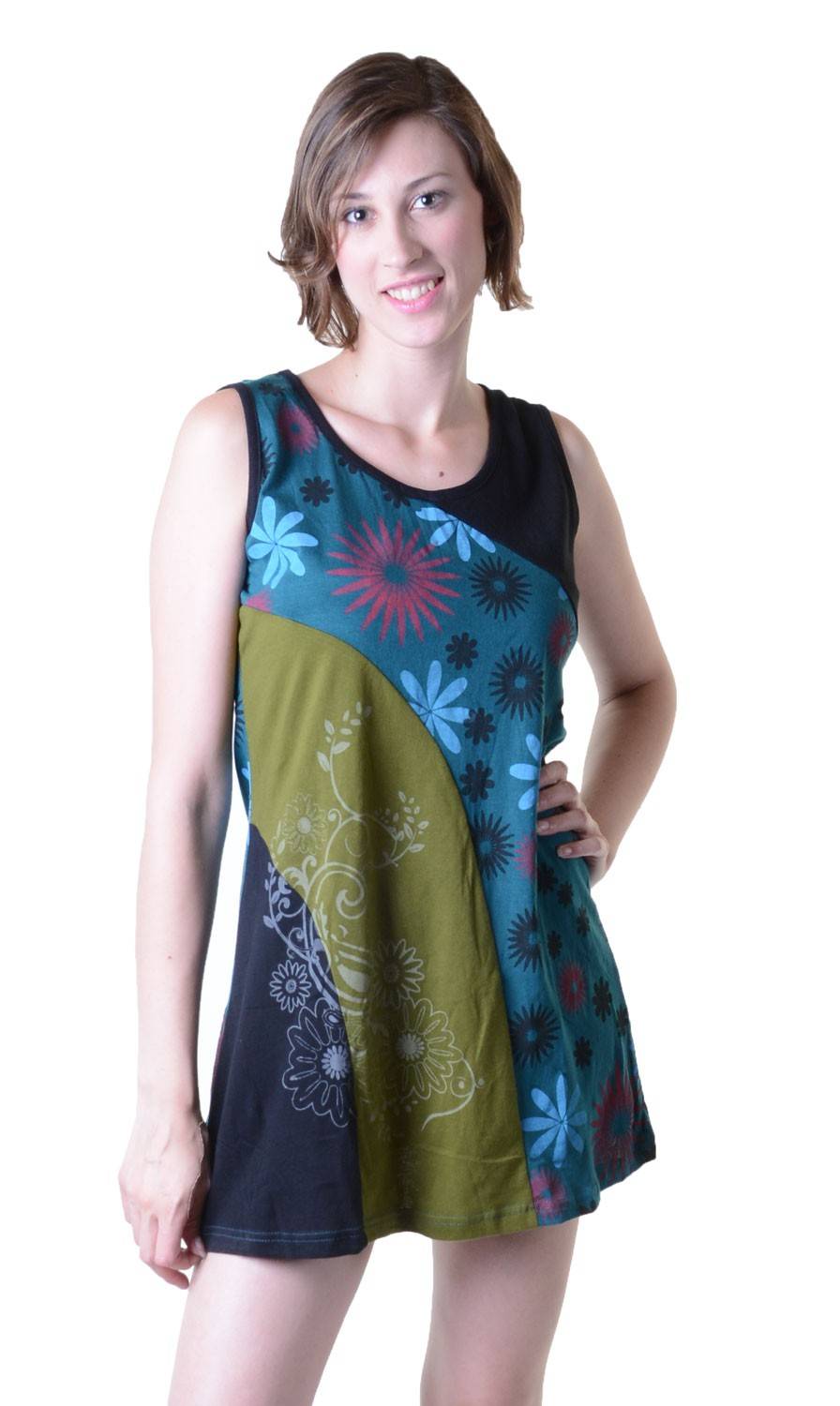 Kunst Und Magie Einzigartige Patchwork Longshirt Tunika Hippie Jubiläumsangebot