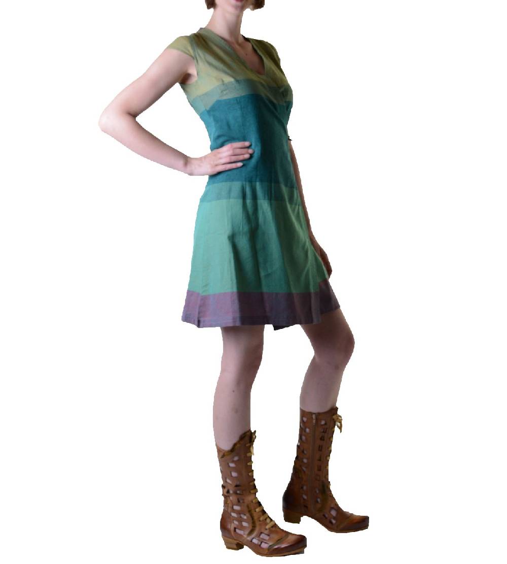 Kunst Und Magie Wickelkleid Tibet Minikleid Tunika Hippie Goa Sommerkleid mehrfarbig Saisonale Angebote