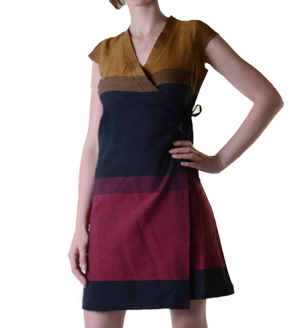 Kunst Und Magie Wickelkleid Tibet Minikleid Tunika Hippie Goa Sommerkleid mehrfarbig Saisonale Angebote