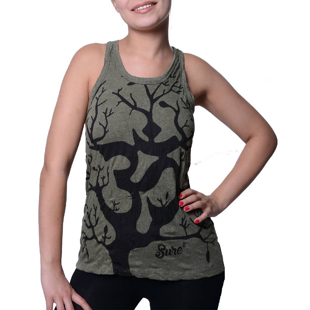 Kunst Und Magie Kunst und Magie Om - Lebensbaum 70er Retro Tanktop Sure T-Shirt Begrenzte Freigabe