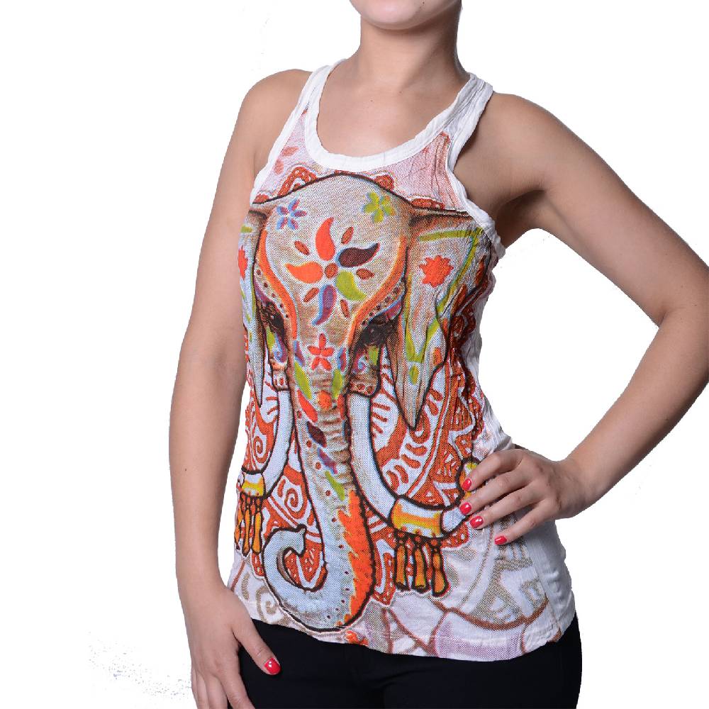 Kunst Und Magie Kunst und Magie Elefant Motiv 70er Retro Tanktop Sure T-Shirt Letzte 3 Tage