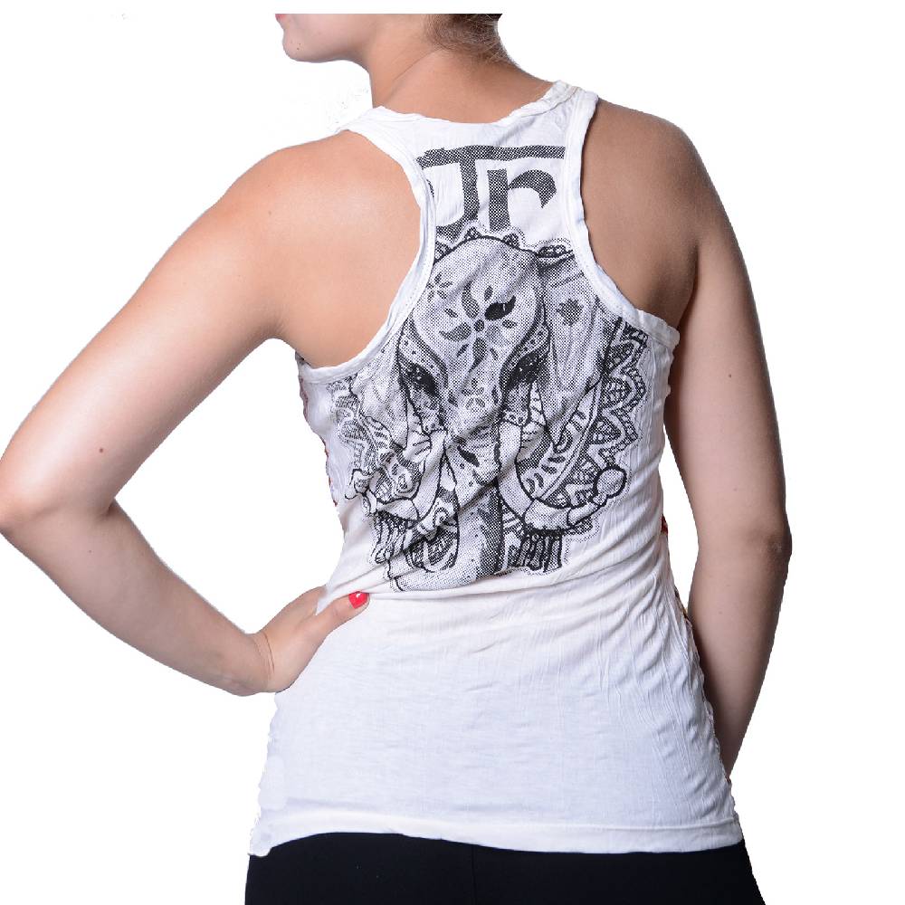Kunst Und Magie Kunst und Magie Elefant Motiv 70er Retro Tanktop Sure T-Shirt Letzte 3 Tage