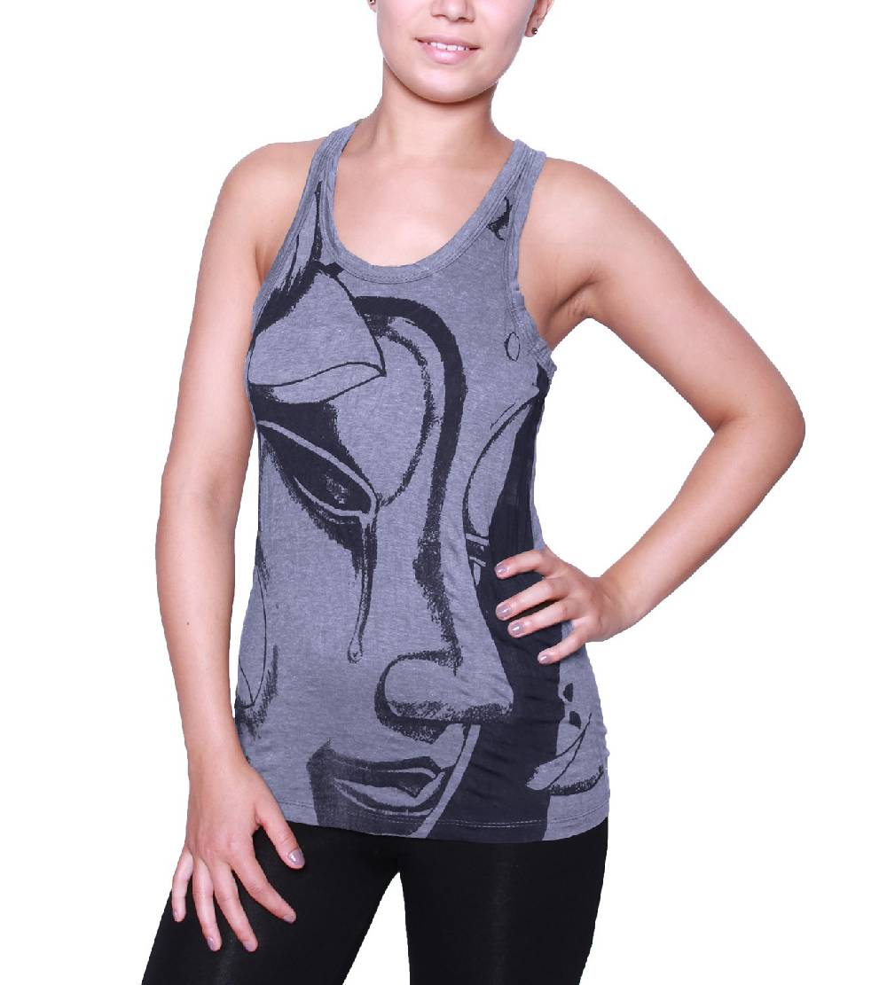 Kunst Und Magie Kunst und Magie Sure Crying Buddha Träne 70er Retro Trägertop T-Shirt Bis zu 60% Rabatt