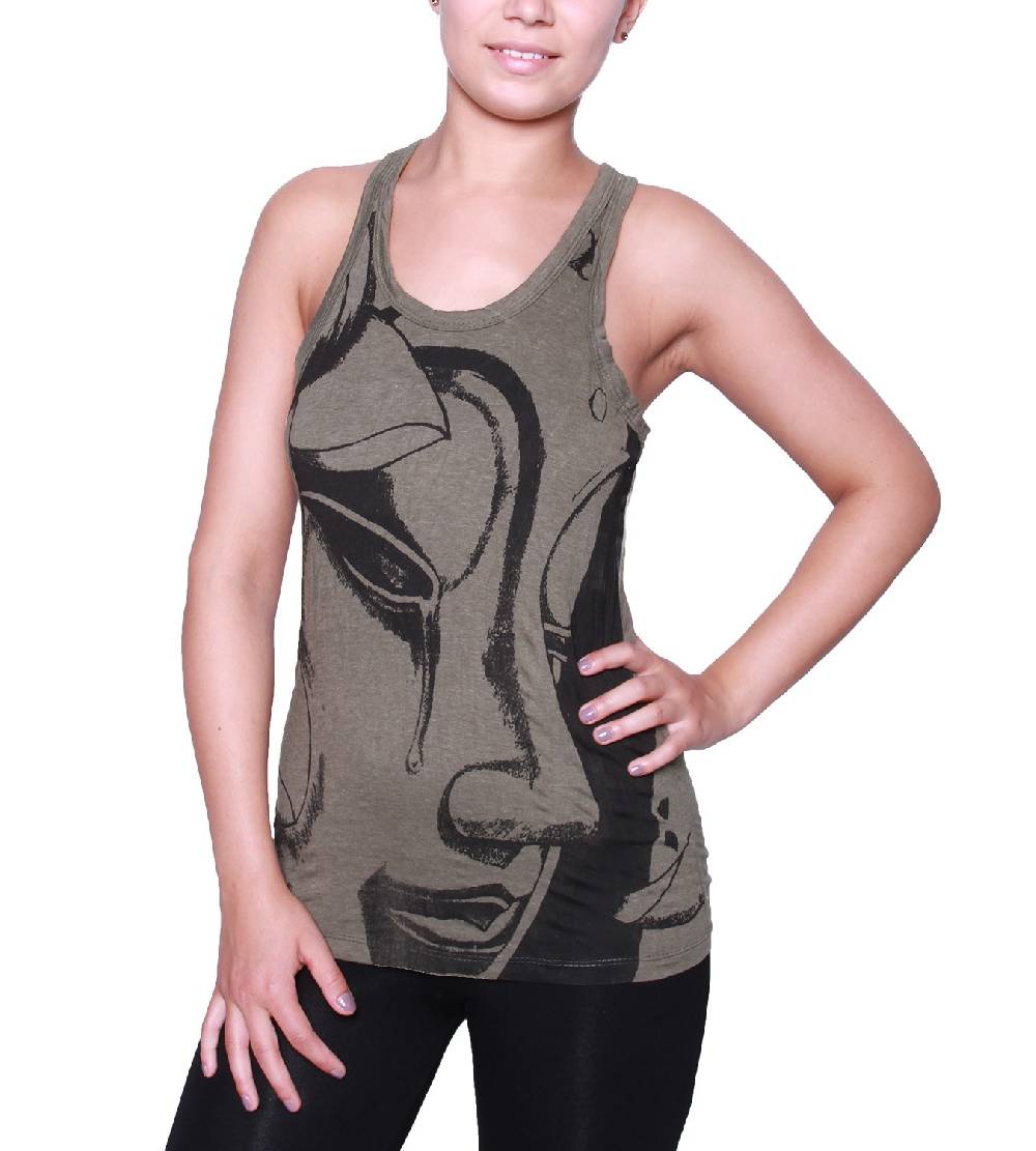 Kunst Und Magie Kunst und Magie Sure Crying Buddha Träne 70er Retro Trägertop T-Shirt Bis zu 60% Rabatt