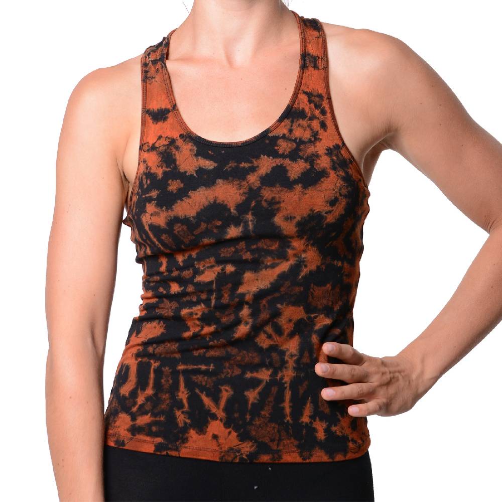 Kunst Und Magie Kunst und Magie Damen Top Atmungsaktive Tie Dye Batik Yoga Top Nur für heute