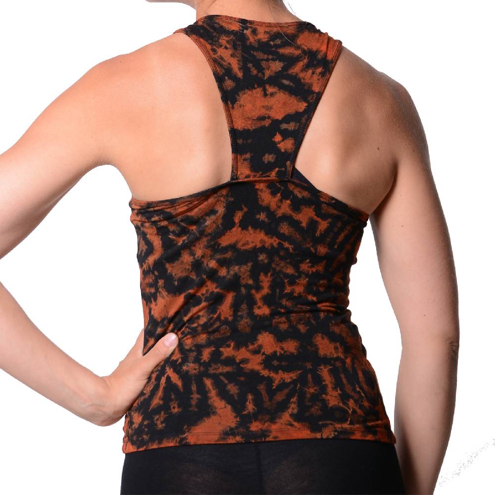 Kunst Und Magie Kunst und Magie Damen Top Atmungsaktive Tie Dye Batik Yoga Top Nur für heute