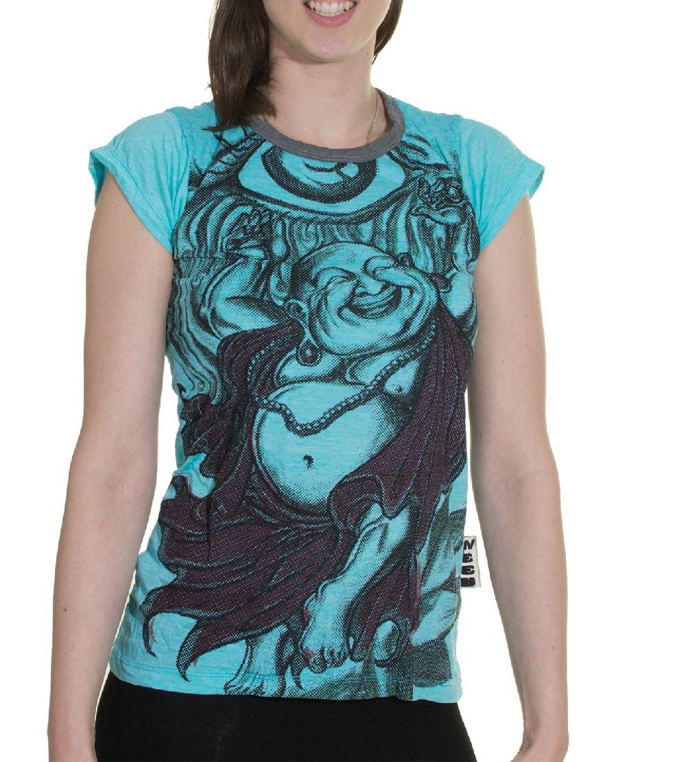 Kunst Und Magie 70er Retro Hippie Top Sure Buddha Smile Auge T-Shirt Bis zu 55% Rabatt