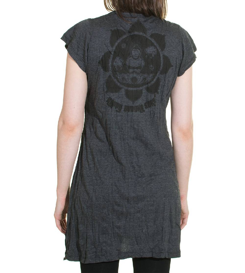 Kunst Und Magie 70er Retro Trägertop Minikleid Sure Buddha Lotus Blume T-Shirt Super Rabatt