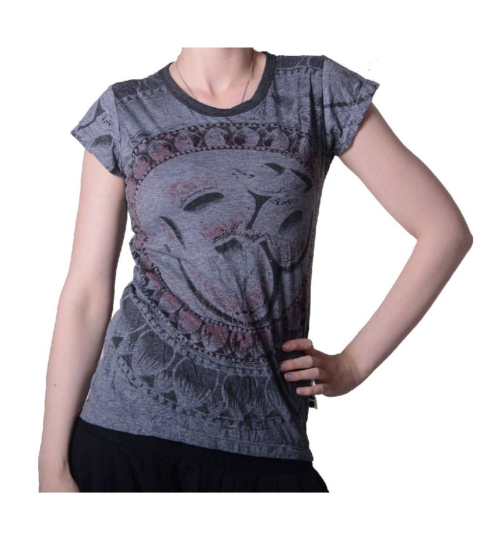 Kunst Und Magie Sure WEED Top 70er Style Goa Om Symbol Girlie T-Shirt im Retro Look Riesige Rabatte