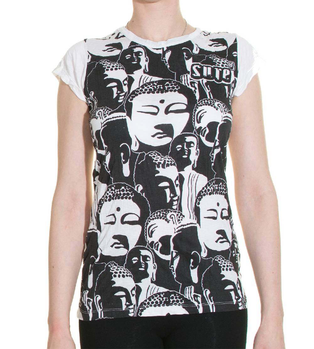 Kunst Und Magie Top Sure Buddha Köpfe 70er Retro T-Shirt Hippie Goa Begrenzt auf 3 Tage