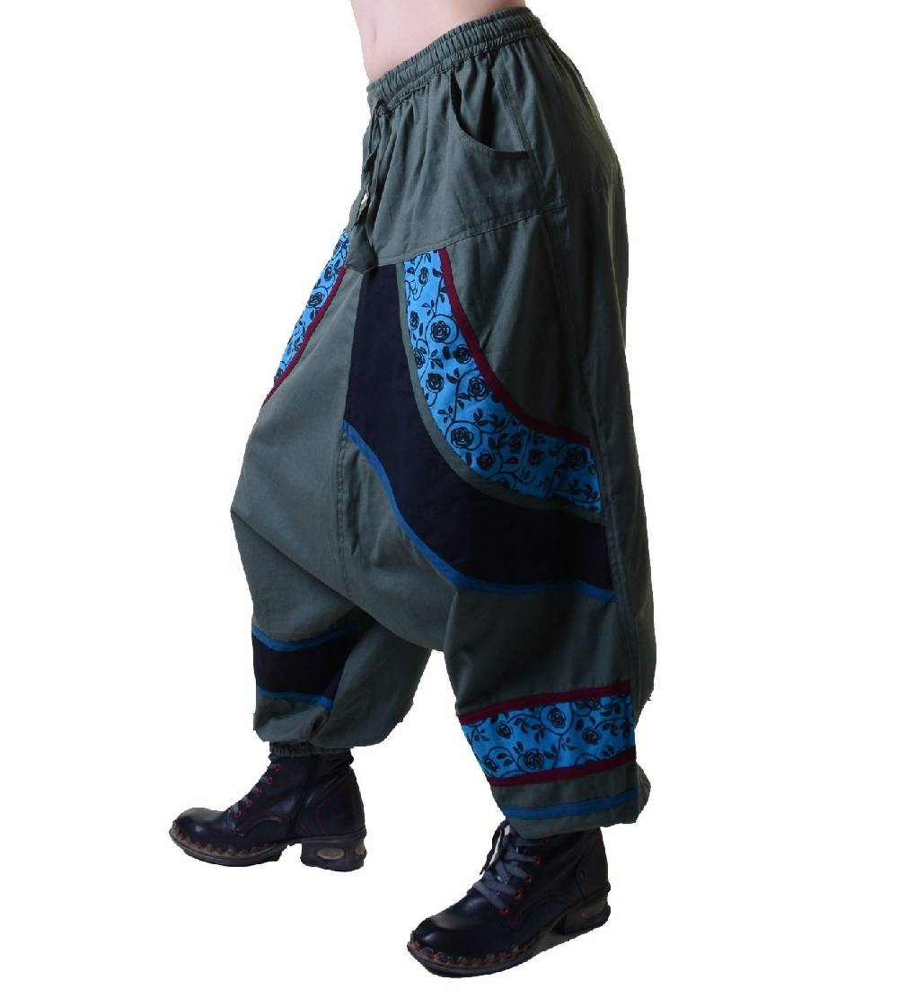 Kunst Und Magie Psy Sarouel Baggy Pants Hippie Hose Goa Baumwoll Haremshose mehrfarbig Verkauf
