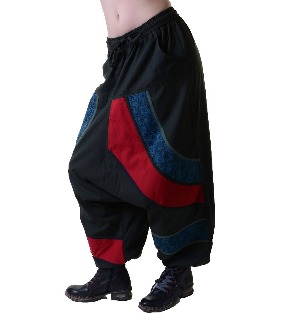 Kunst Und Magie Psy Sarouel Baggy Pants Hippie Hose Goa Baumwoll Haremshose mehrfarbig Verkauf