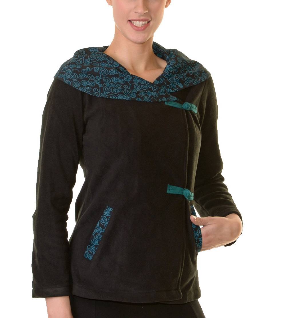 Kunst Und Magie Fleece Jacke mit tollem Kragen Goa Psy Hippie Boho Günstiger Verkauf
