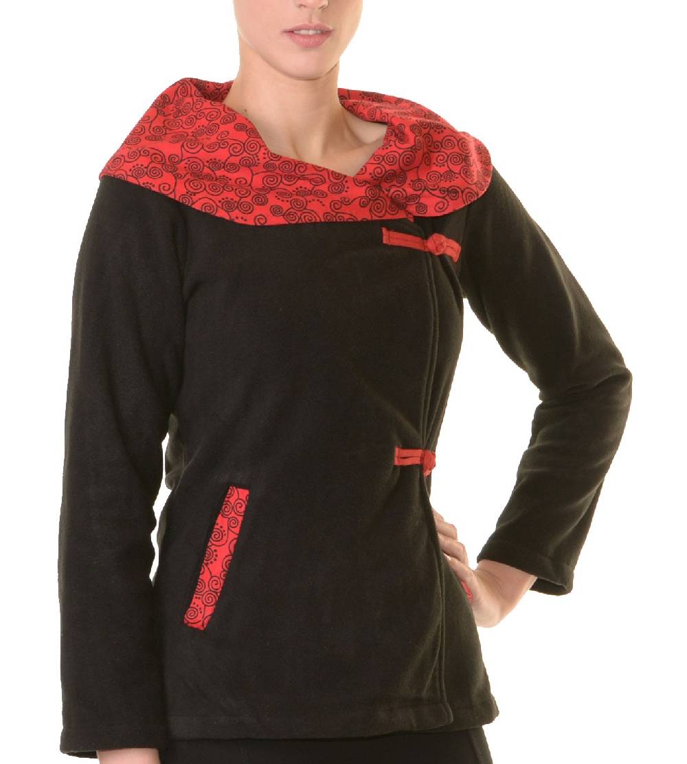 Kunst Und Magie Fleece Jacke mit tollem Kragen Goa Psy Hippie Boho Günstiger Verkauf