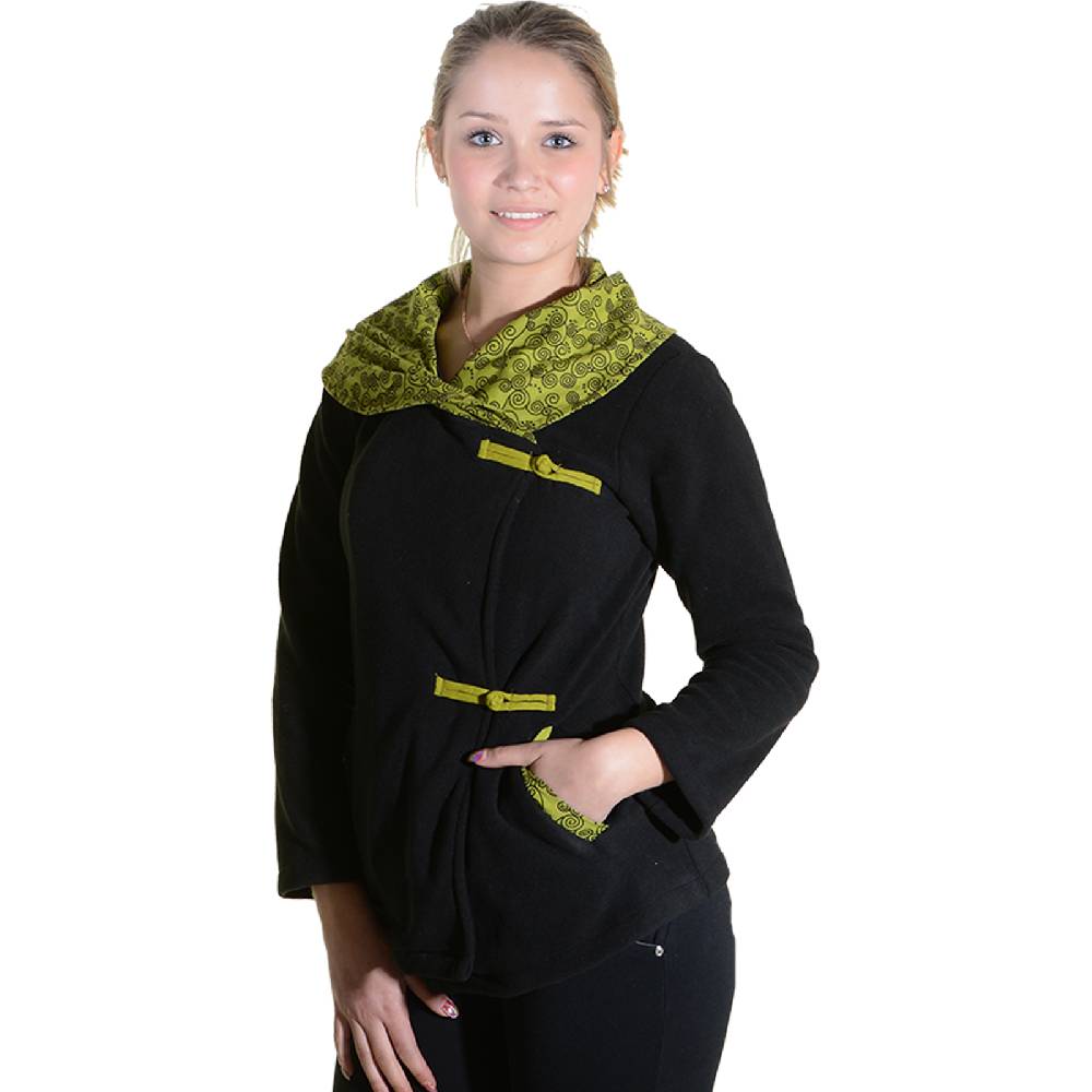Kunst Und Magie Fleece Jacke mit tollem Kragen Goa Psy Hippie Boho Günstiger Verkauf