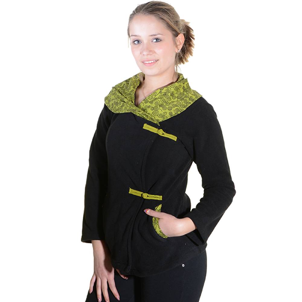 Kunst Und Magie Fleece Jacke mit tollem Kragen Goa Psy Hippie Boho Günstiger Verkauf