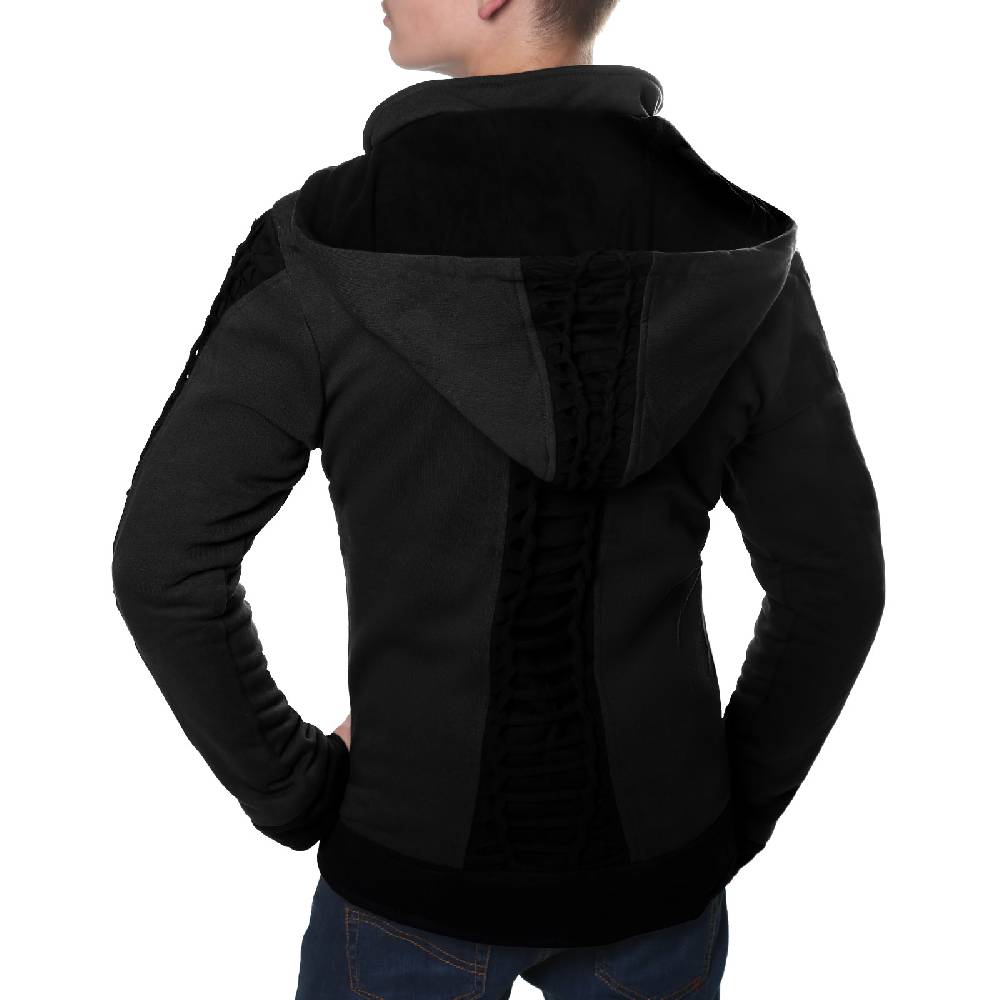Kunst Und Magie Kunst und Magie Herren Goajacke aus Baumwolle mit Fleecefutter, Kapuze und Schnürungen Medieval Meist gekauft