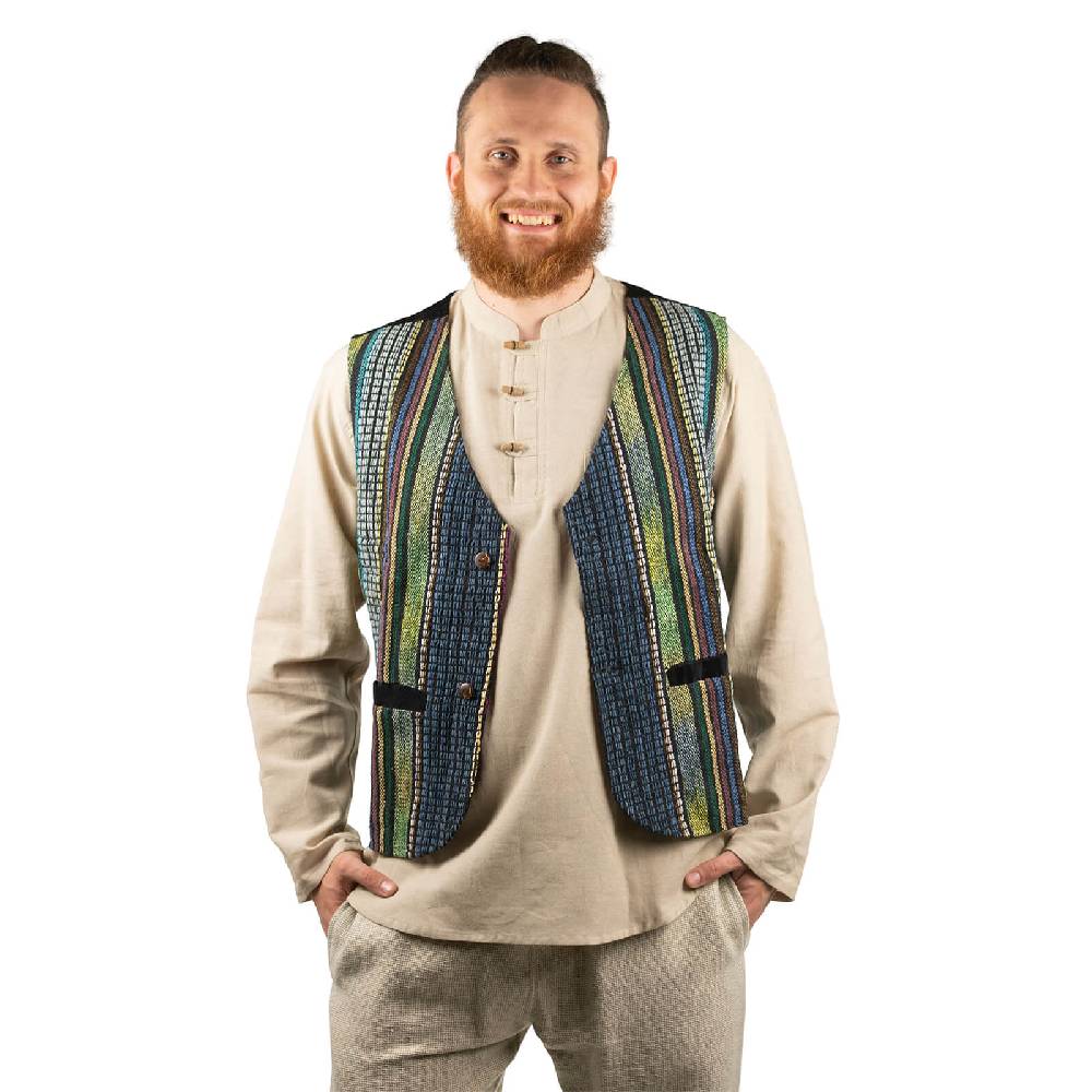 Kunst Und Magie Kunst und Magie Bunte Herren Hippie Weste Räumungsverkauf