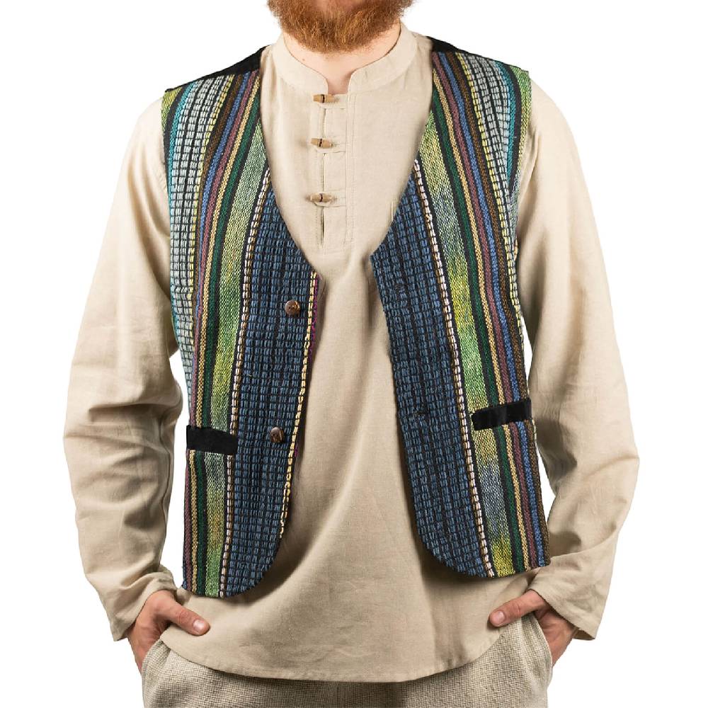 Kunst Und Magie Kunst und Magie Bunte Herren Hippie Weste Räumungsverkauf
