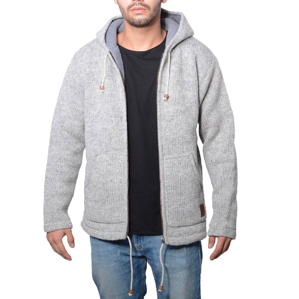 Kunst Und Magie Herren Strickjacke Wolle Jacke mit warmen Fleecefutter und Kapuze von Kunst und Magie Sonderangebote