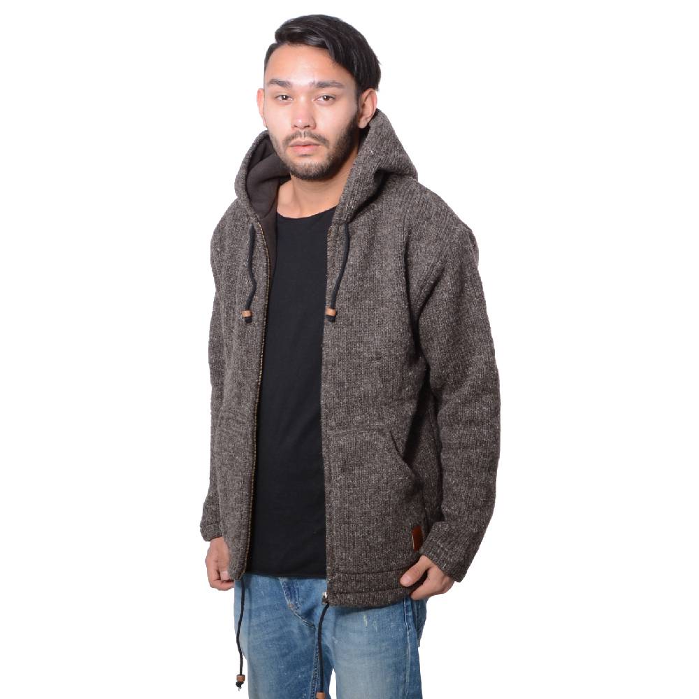 Kunst Und Magie Herren Strickjacke Wolle Jacke mit warmen Fleecefutter und Kapuze von Kunst und Magie Sonderangebote