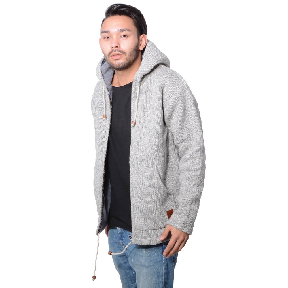 Kunst Und Magie Herren Strickjacke Wolle Jacke mit warmen Fleecefutter und Kapuze von Kunst und Magie Sonderangebote