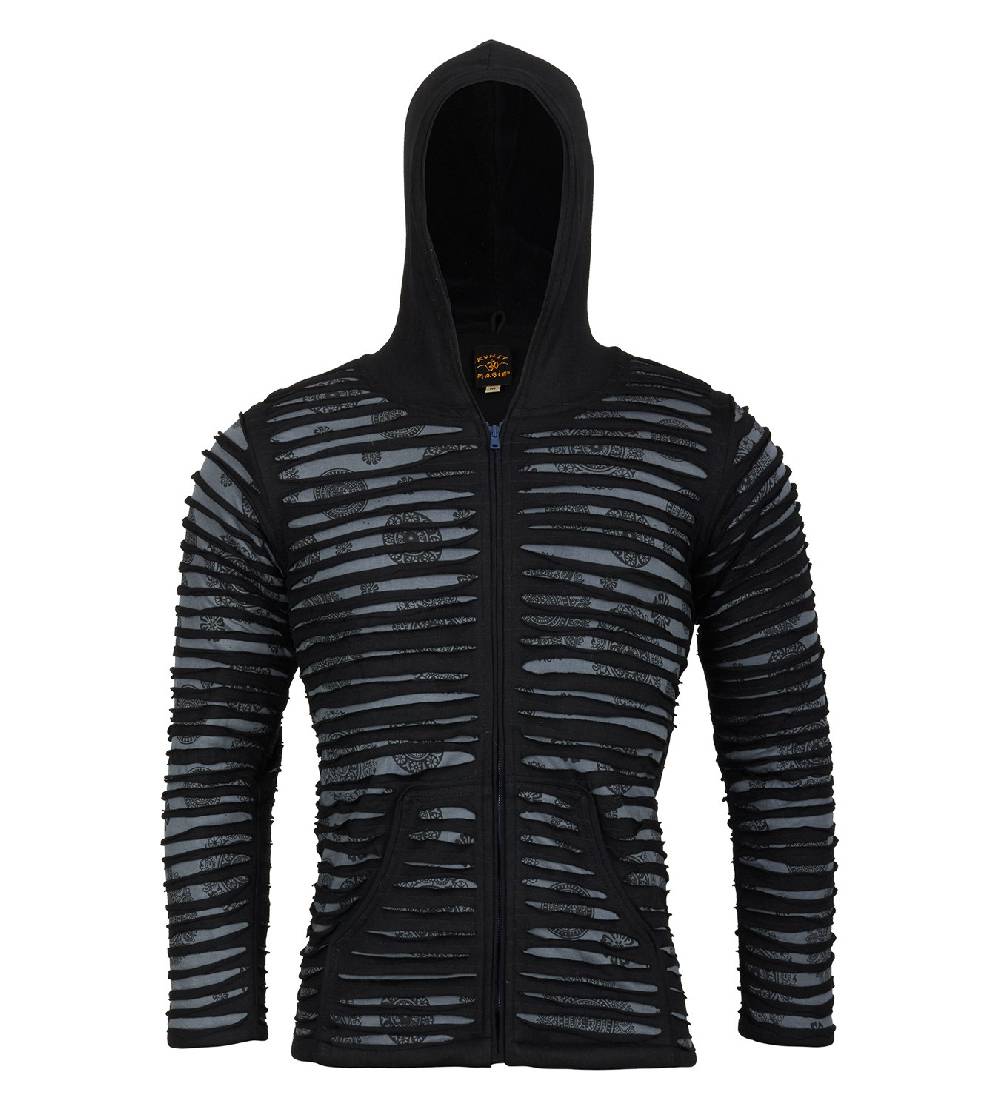 Kunst Und Magie Kunst und Magie Männer Cutwork Goa Jacke mit Kapuze Wochenangebot
