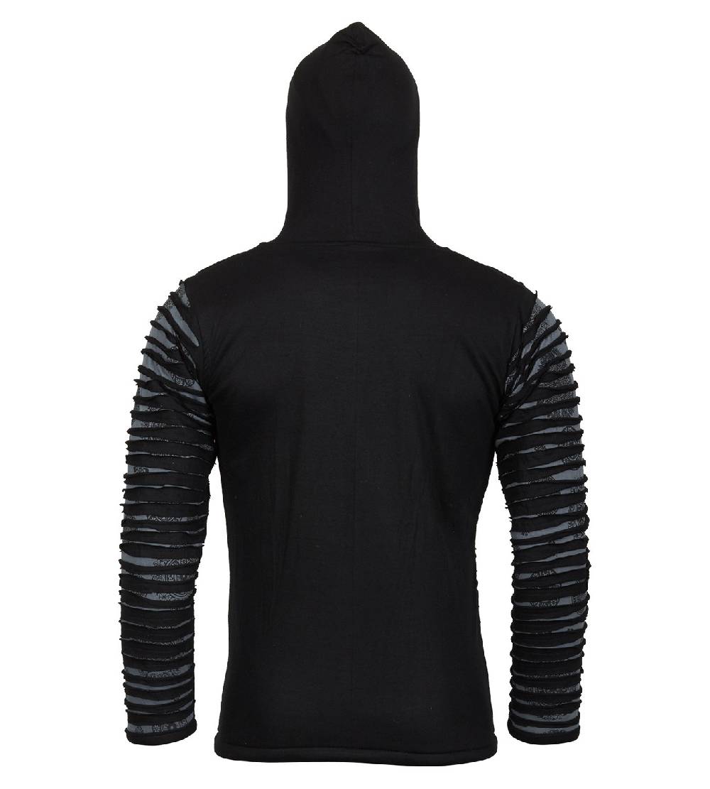 Kunst Und Magie Kunst und Magie Männer Cutwork Goa Jacke mit Kapuze Wochenangebot