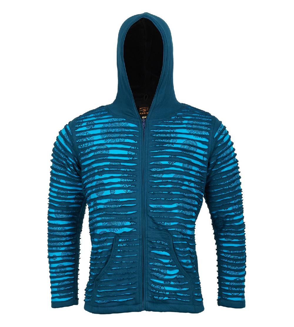 Kunst Und Magie Kunst und Magie Männer Cutwork Goa Jacke mit Kapuze Wochenangebot