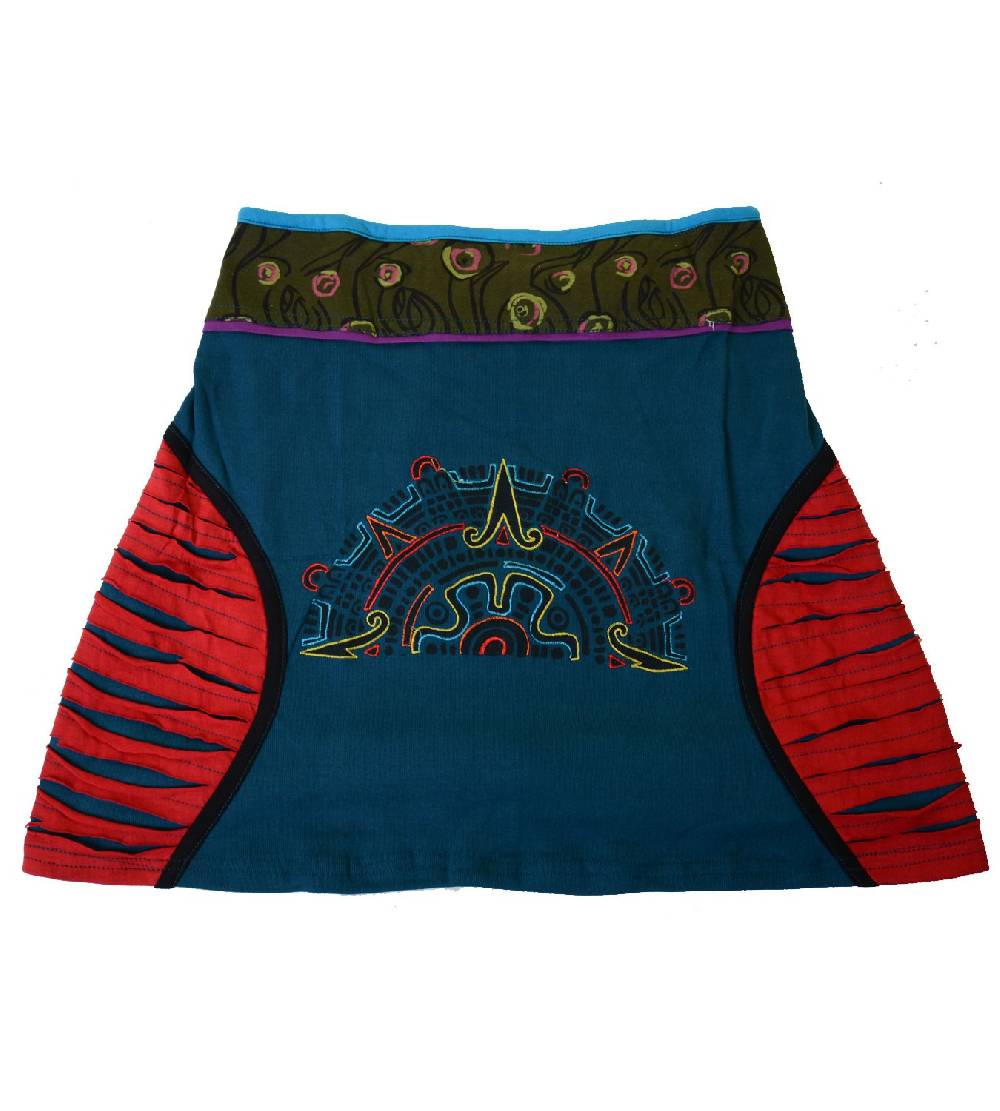 Kunst Und Magie Minirock mit farbigem Bund in Razorcutwork-Style Neueste Stile