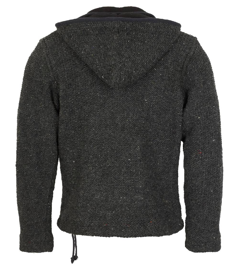 Kunst Und Magie Nepal Strickjacke Pullover Wolle mit Fleecefutter und Kapuze Baja Hippie Kostenloser Versand international