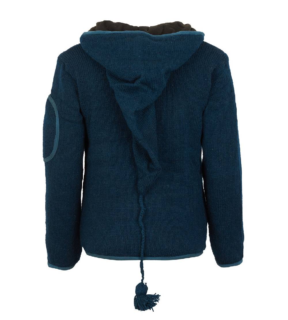 Kunst Und Magie Herren Strickjacke Wolljacke mit Fleecefutter und langer Zipfelkapuze Fabrikladen