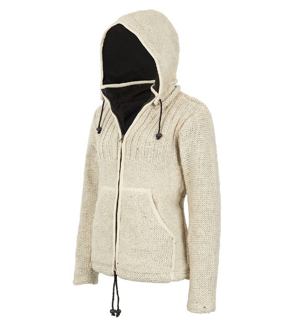 Kunst Und Magie Herren Strickjacke Wollejacke mit Fleecefutter und abnehmbarer Kapuze Speichern exportieren