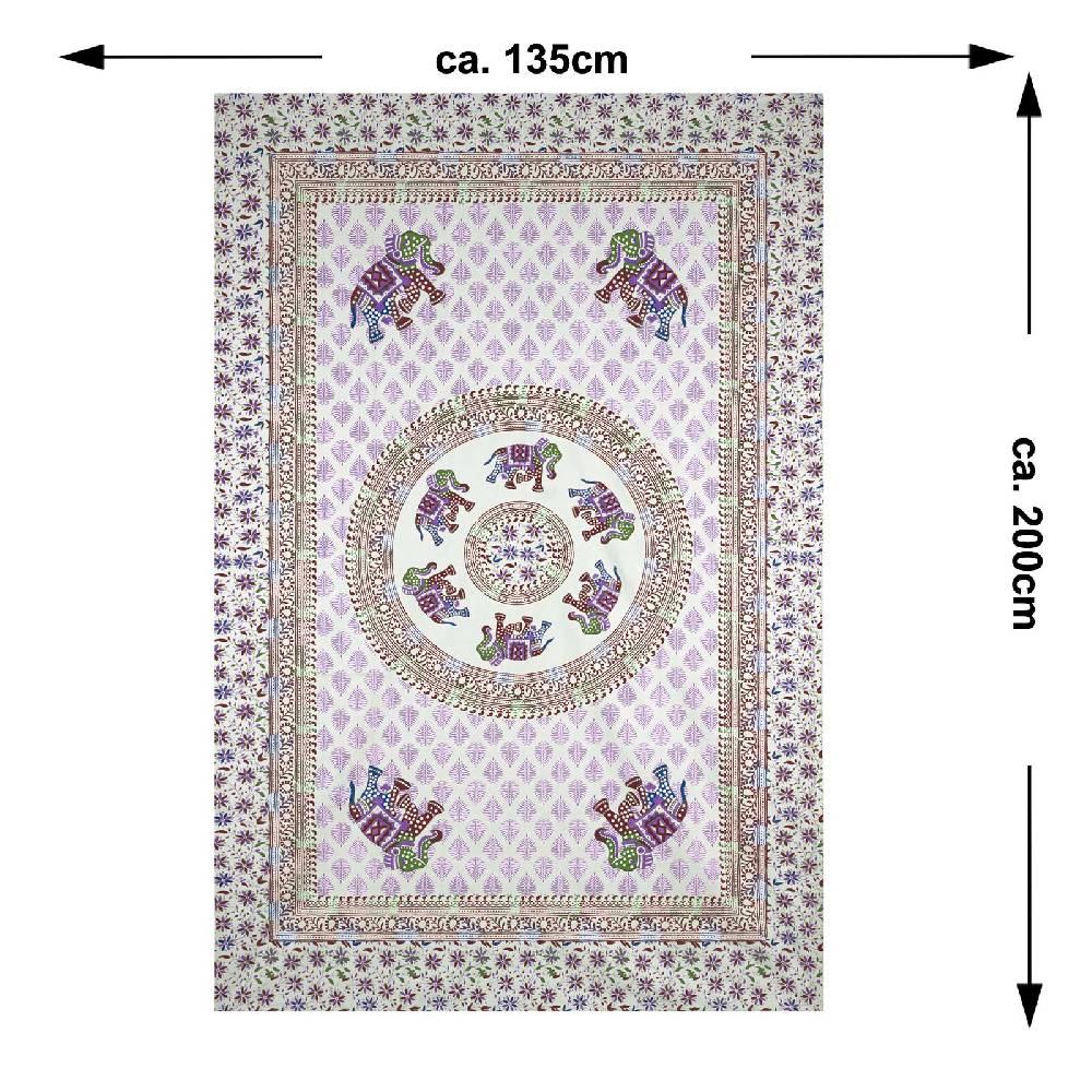 Kunst Und Magie Kunst und Magie Tagesdecke Wandbehang Deko Tuch Elefant Mandala ca 135 x 200cm Meist gekauft