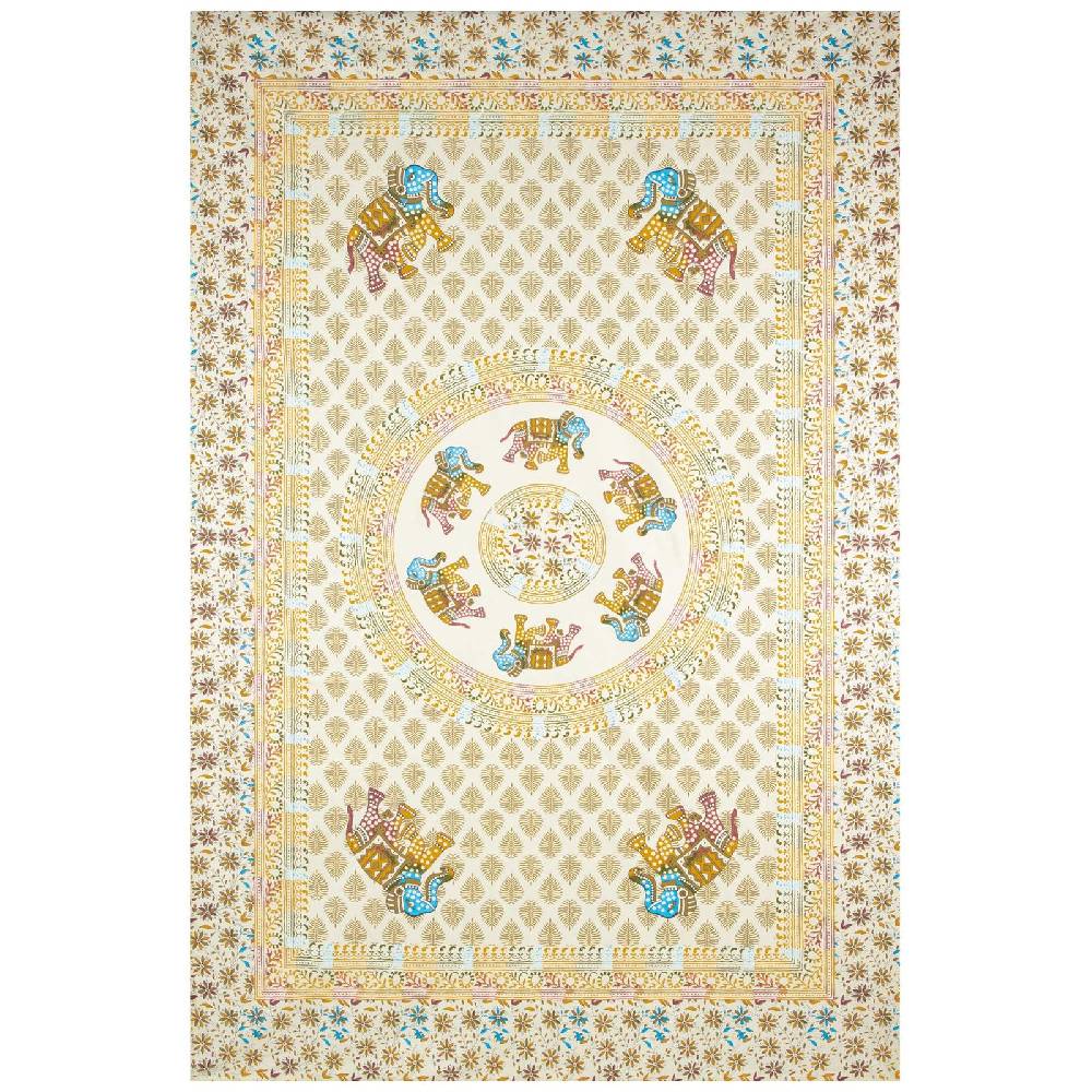 Kunst Und Magie Kunst und Magie Tagesdecke Wandbehang Deko Tuch Elefant Mandala ca 135 x 200cm Blitzverkäufe