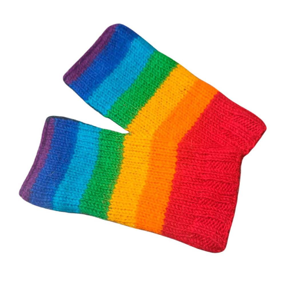 Kunst Und Magie Bunte Armstulpen Stulpen Handwärmer Pulswärmer Handschuhe Wolle Strick Regenbogen Lagerräumung