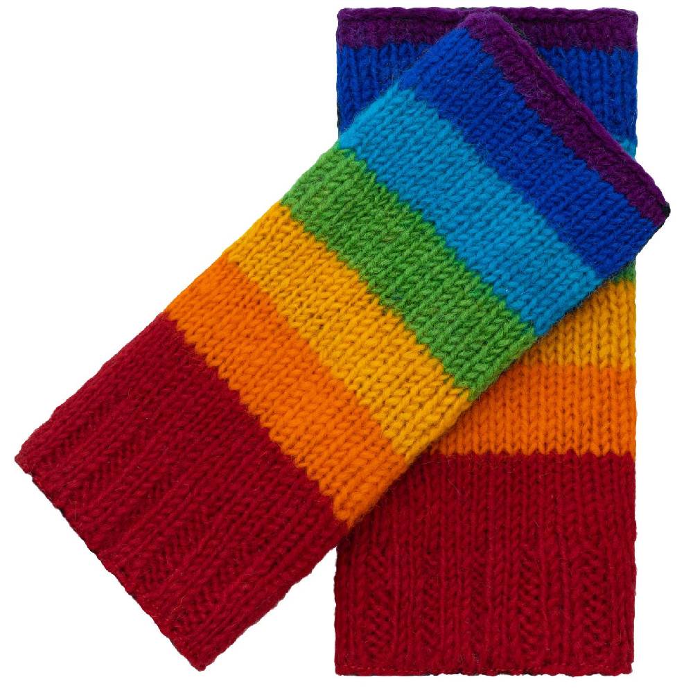 Kunst Und Magie Bunte Armstulpen Stulpen Handwärmer Pulswärmer Handschuhe Wolle Strick Regenbogen Lagerräumung
