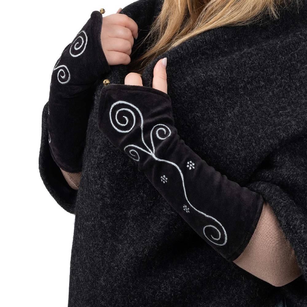 Kunst Und Magie Kunst und Magie Samt Armstulpen Stulpen Handwärmer Armlinge Boho Handschuhe Online Outlet