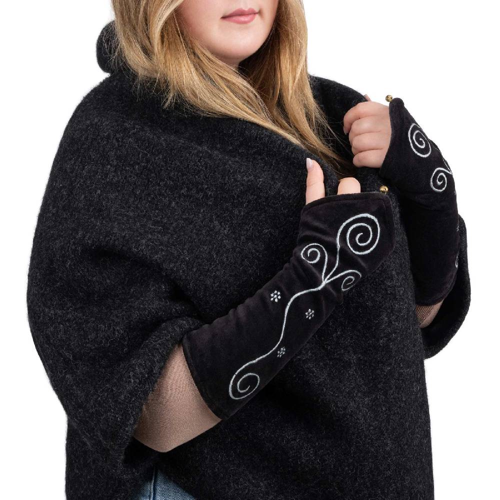 Kunst Und Magie Kunst und Magie Samt Armstulpen Stulpen Handwärmer Armlinge Boho Handschuhe Online Outlet
