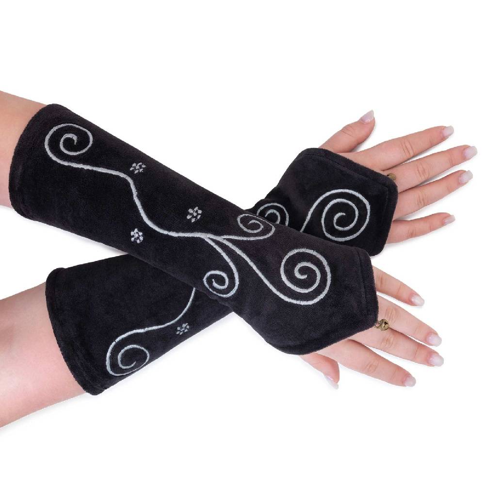 Kunst Und Magie Kunst und Magie Samt Armstulpen Stulpen Handwärmer Armlinge Boho Handschuhe Online Outlet