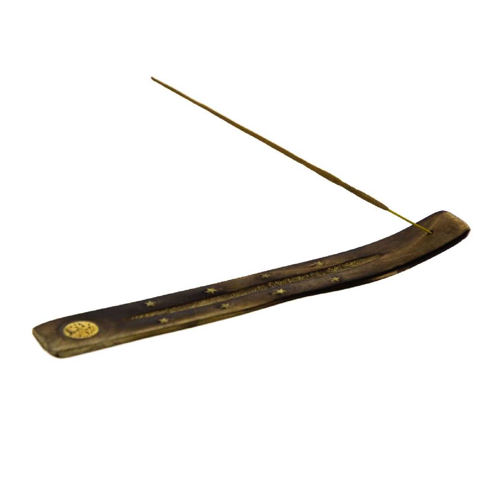 Kunst Und Magie Kunst und Magie Räucherschiffchen Räucherstäbchenhalter aus Holz mit Lebensbaum Tägliche Deals