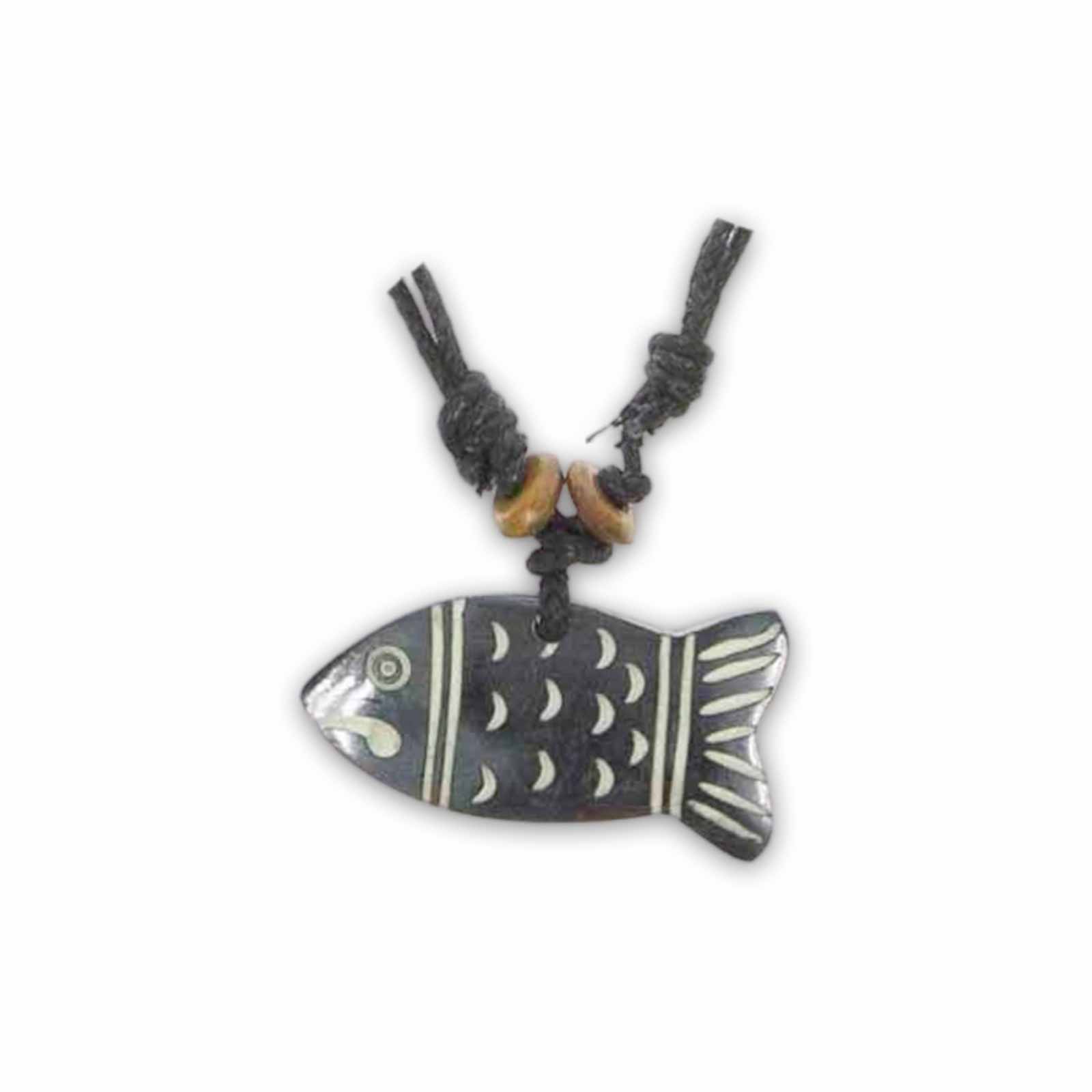 Kunst Und Magie Koi Fisch Amulett Anhänger Talisman Handgeschnitzt mit Textilband Halskette Hotsell