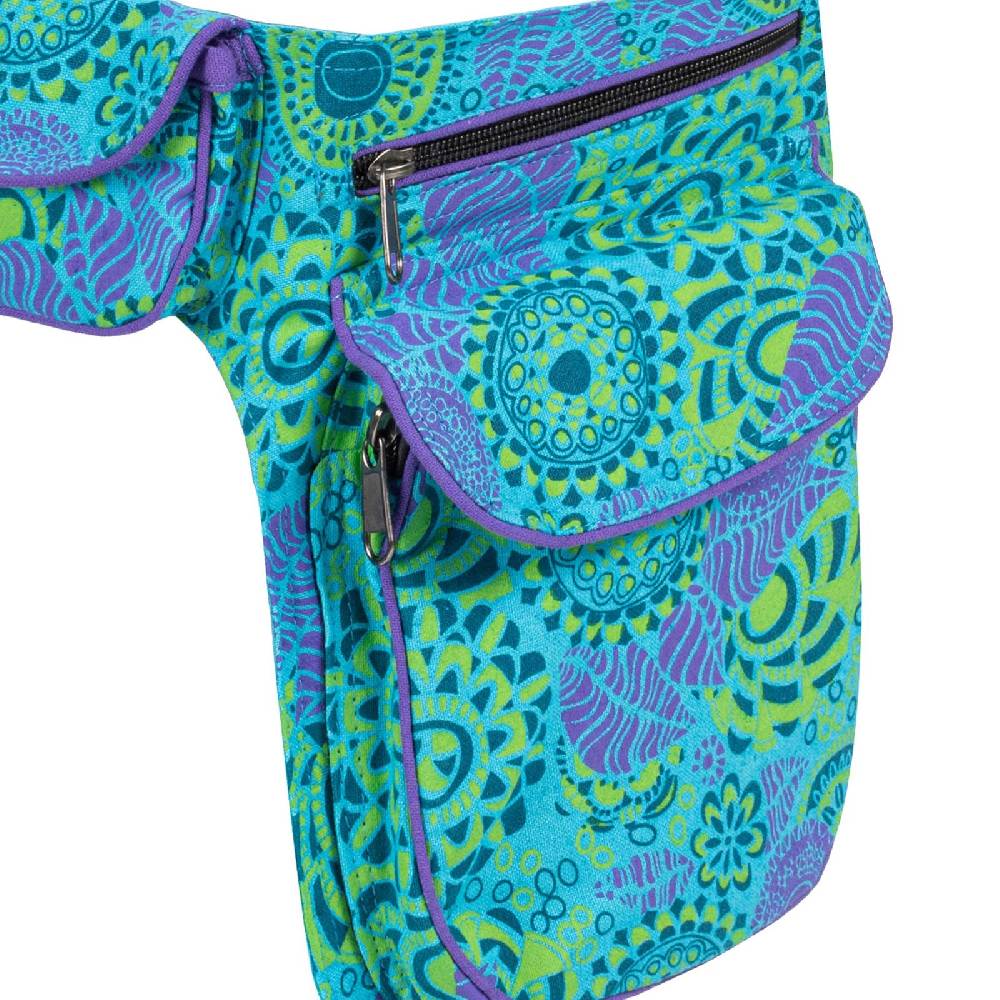 Kunst Und Magie Doppel Bauchtasche Sidebag Gürteltasche Festivaltasche Hippie Goa Hüfttasche Hipbag Günstiger Verkauf