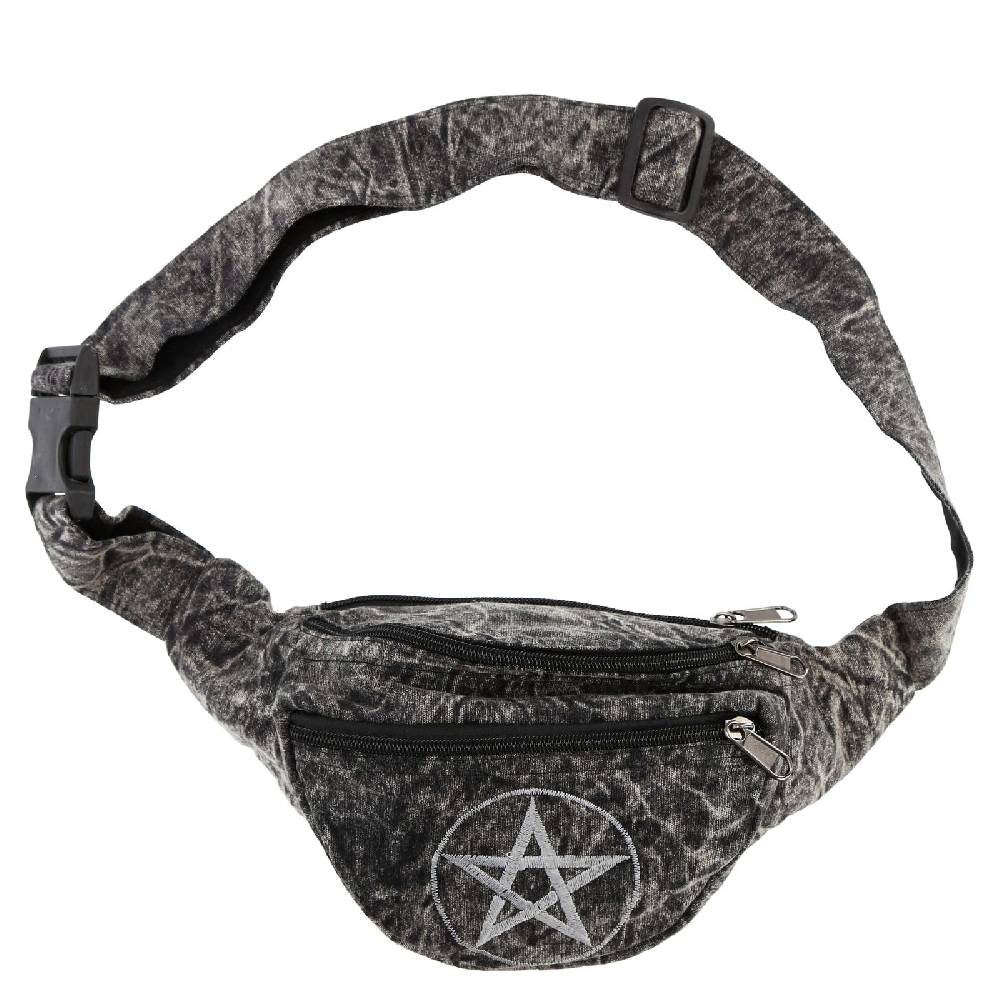 Kunst Und Magie Kunst und Magie Bauchtasche Bunte Boho Goa Crossbody Schulter Gürteltasche Hüfttasche Stonewashed Pentagramm Unisex Limitierter Zeitrabatt