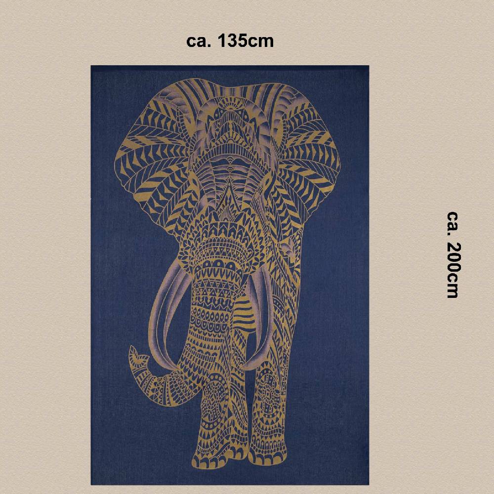 Kunst Und Magie Kunst und Magie Tagesdecke Wandbehang Deko Tuch Goldener Elefant ca. 200 x135cm Kostenlose Rückgabe