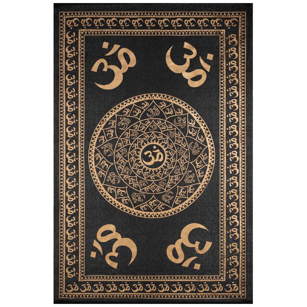 Kunst Und Magie Kunst und Magie Tagesdecke Wandbehang Deko Tuch Golden Om ca. 200 x135cm JETZT KAUFEN