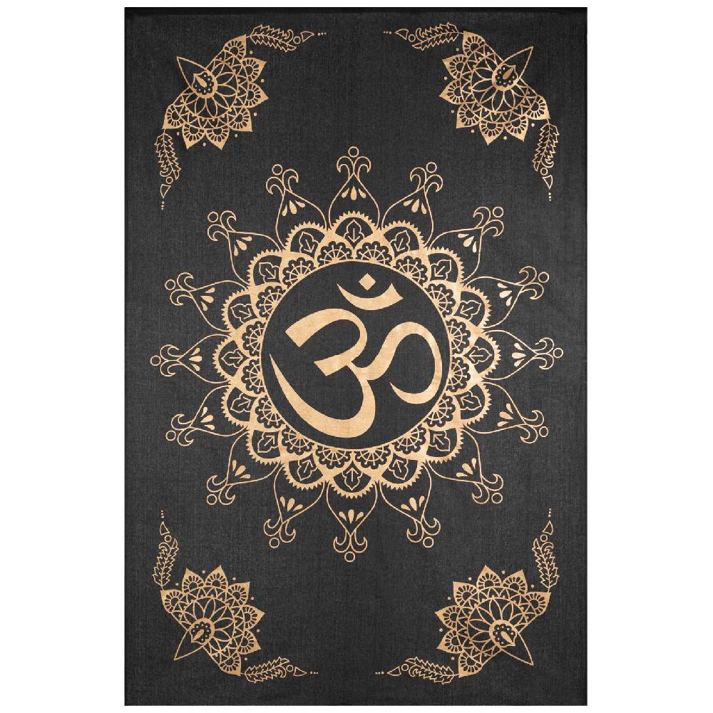 Kunst Und Magie Kunst und Magie Tagesdecke Wandbehang Deko Tuch Golden Om ca. 200 x135cm Neueste Stile