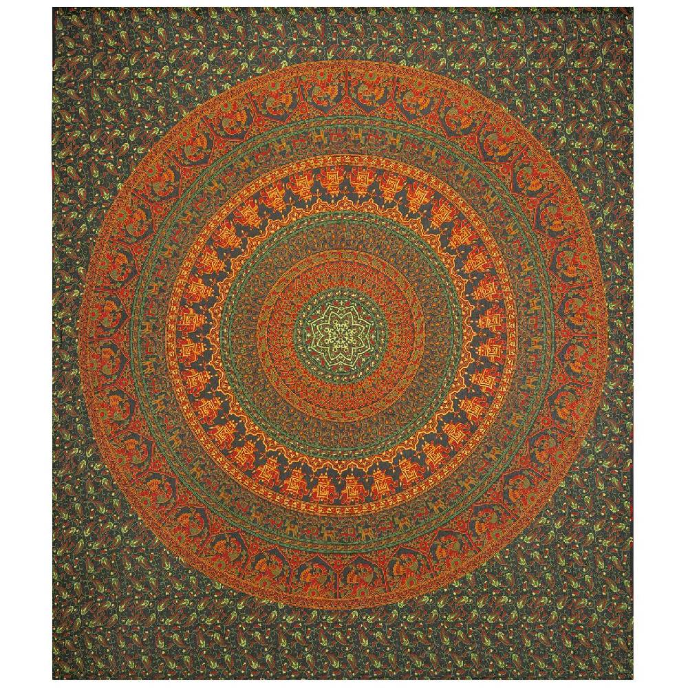 Kunst Und Magie Tagesdecke Wandbehang Mandala Deko Tuch Indisch Elefant XL ca. 200 x 230cm Discount Store für neue Produkte